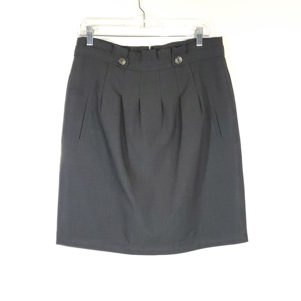 Ann Taylor Pleated A Line Skirt Gray Size 12